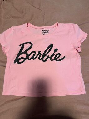 Barbie Pink Tee with Black Script Logo